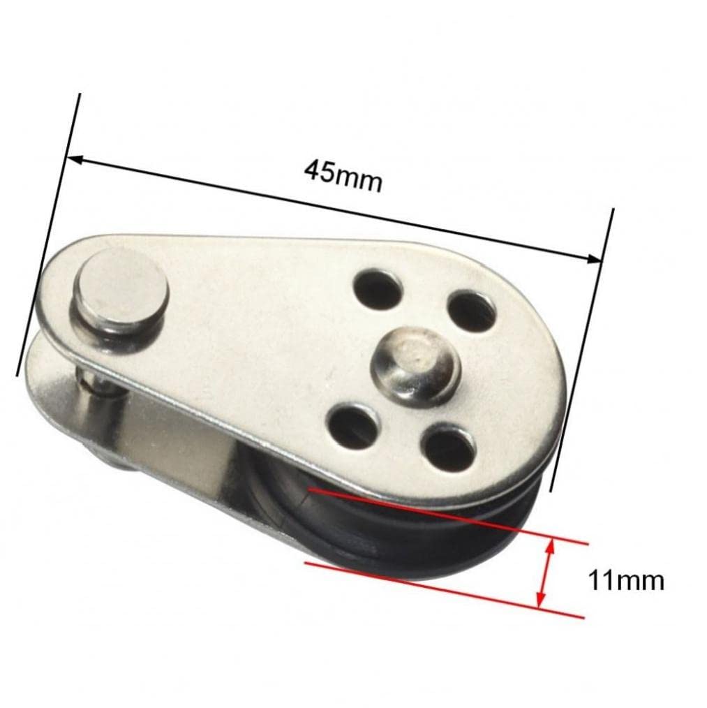 5 szt. Bloczek bloczkowy ze stali nierdzewnej 316, 25 mm, wiszący drut holowniczy koło podnoszące, linka druciana, rolka do liny 2 mm do 8 mm