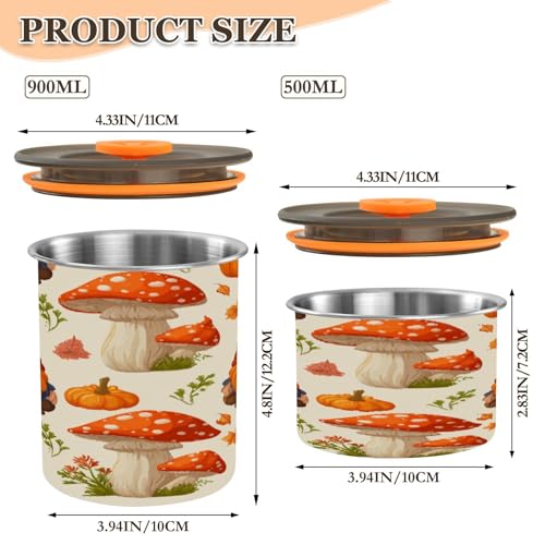 Contenedor hermético para café de acero inoxidable 500 ml miniatura 2