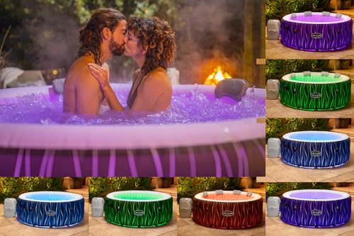 Bestway® Lay-Z-SPA® LED-Whirlpool Hollywood AirJet™ für 6 Personen Ø 196 x 66 cm, LED-Design