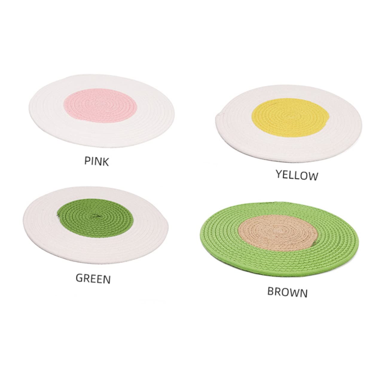 DECOMELODY Knitted Cat Scratching Pad Sleeping Mat Dual Use Brown and White Cat Supplies Creative Design for Indoor Cats Durable Material for Claw Grinding and Resting