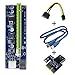 immagine 46 Pin PCI-e da 1x a 16x Scheda Adattatore Riser Potenziata & Cavo di prolunga USB 3,0 & 6Pin al Cavo di Alimentazione SATA & Adattatore Riser GPU,Scheda Grafica Express Ethereum Mining ETH (3 Pezzi)