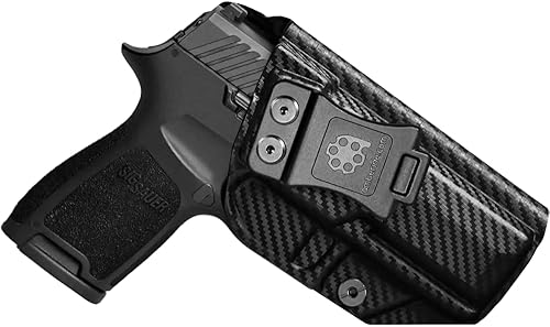 Amberide IWB & OWB KYDEX Holster Fit Sig Sauer P320 Carry  P320 Compact  P320 M18 Pistol, Inside Waistband Concealed Carry Holster, Adjustable Cant