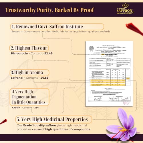 Image of Dr.Rathore's Saffron | Original Purest Kashmiri Kesar |Govt.Certified, Grade-1 Quality | Tested by Globally recognised ISO 3632 Standards | Tremendous Health benefits 4 gram