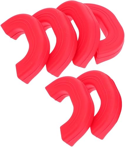 Miniatura 10 de Cabilock Funda de silicona con orejas de olla para mango, 6 unidades, cubierta de mango para olla, protectores para woks, sopa, color negro