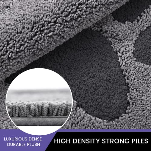 Door Mat Indoor Super Absorbent Microfiber Washable Pet Rug, Low-Profile Entryway Rug with Non-Slip Backing, Dirty Trapper Inside Entrance Doormat for Shoes, 16" x 24", Gray - Image 4