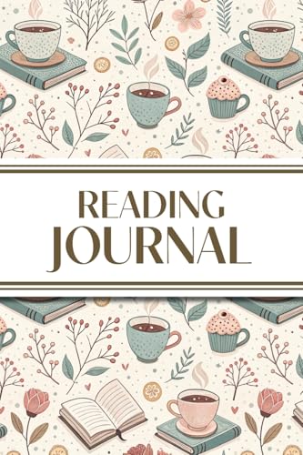 Reading Journal (Hot Chocolate, Books, and Flowers ): 6"x9" Book ...