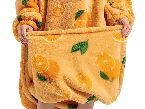 JOREAY Extra Long Blanket Hoodies for Women Men Oversized Snuggle Fleece Wearable Fluffy Blanket - Image 4