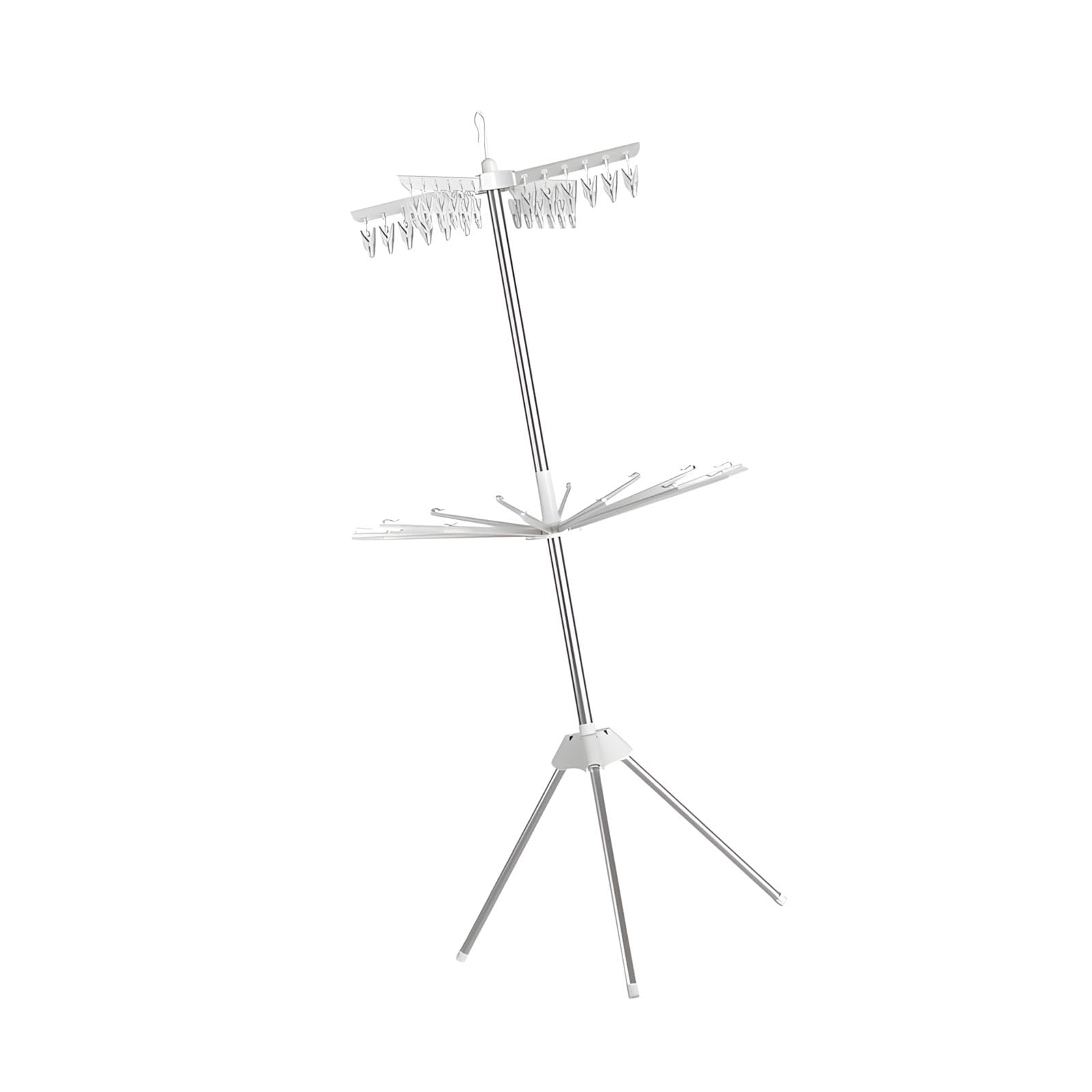 Shurhome Collapsing Two Layer Drying Rack with Rustless Frame Multiple Fasteners for Compact Storage and Inviting Home Assembly Permanent Drying Rack