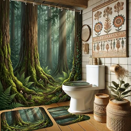 Rideau de douche en toile rustique de qualité supérieure - 2