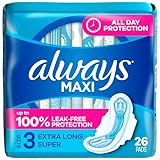 Always Maxi Pads, with Flexi-Wings, Size 3, 26 Count