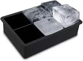 Forma De Gelo Silicone 6 Cubos Grandes Para Drinks Com Whisky Gin Vodka Refrigerantes Gelos de 5 Centímetros