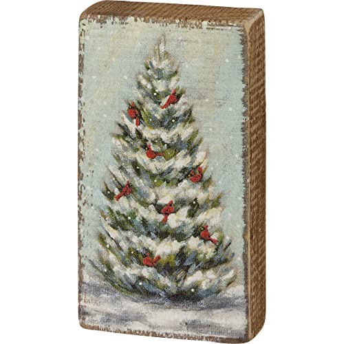PBK Primitives by Kathy 110088 Tree Block Sign 425 inch Height Wood