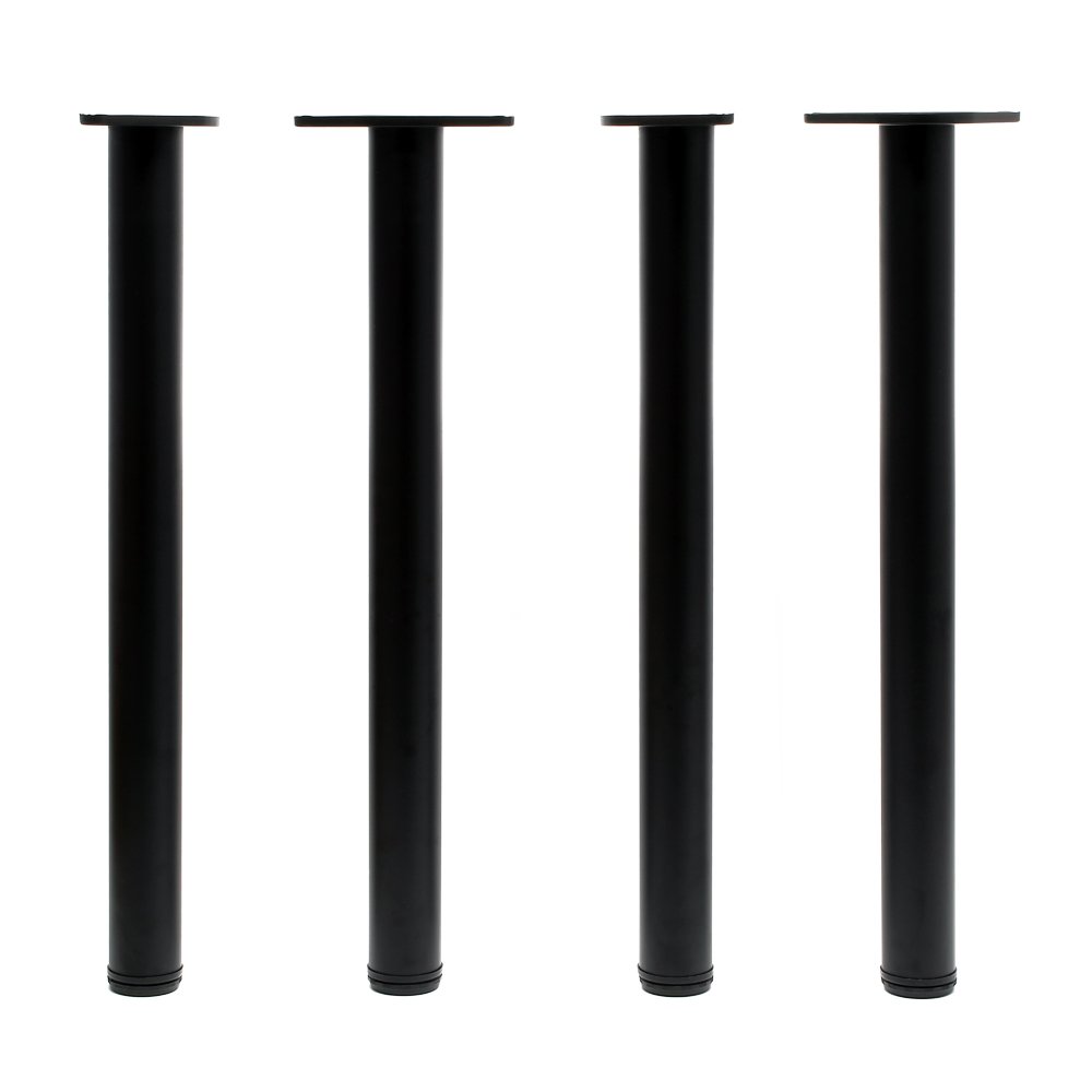 Set 4 Gambe Tavolo Regolabili Wiltec | Acciaio Inox Nero | Ø 60 Mm X 870 Mm | Per Tavoli Fai Da Te - Foto 4