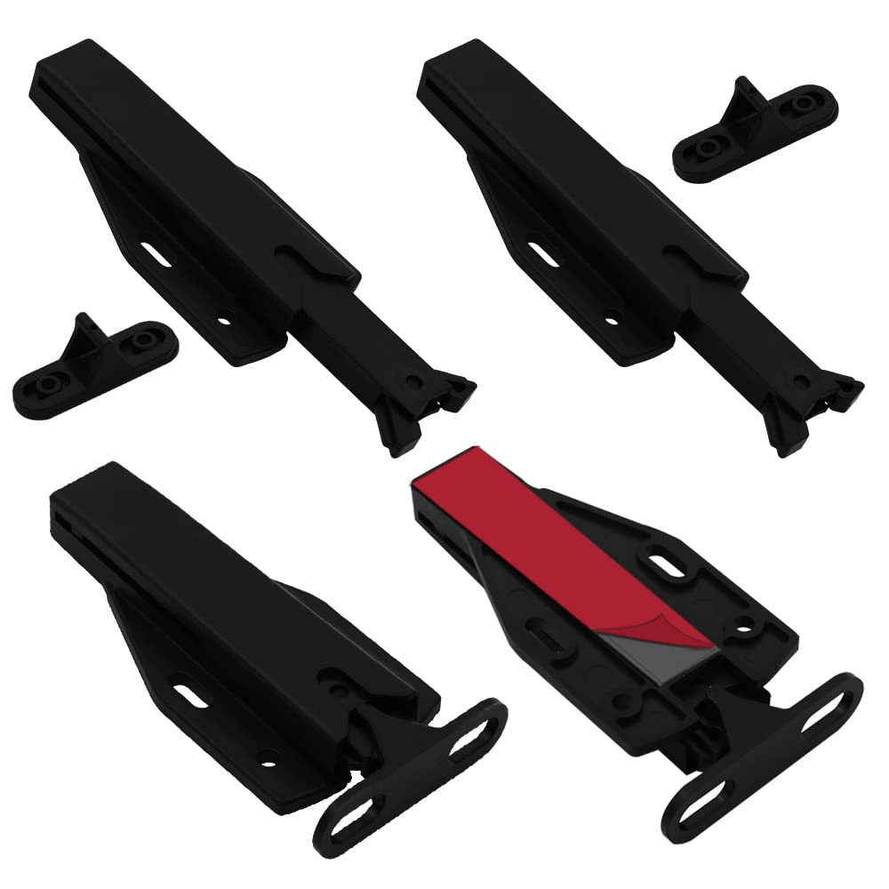 Push to Open Door Catches Jiayi 4 Pack Push Latch Push Openers for Cupboard Touch Release Open Door Catch Push Open Cupboard Door Closer for Kitchen Cabinet Push Release Door Catch