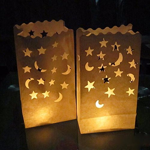 Fascola Bolsa luminaria para velas, soporte de luz para el hogar, al aire libre, Navidad, boda, recepción, vacaciones, fiesta y evento, decoración