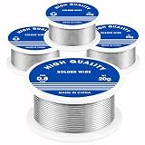 4Pcs Solder Wire 0.8mm 60/40 Leaded Flux Core Welding Wire 20g Silver