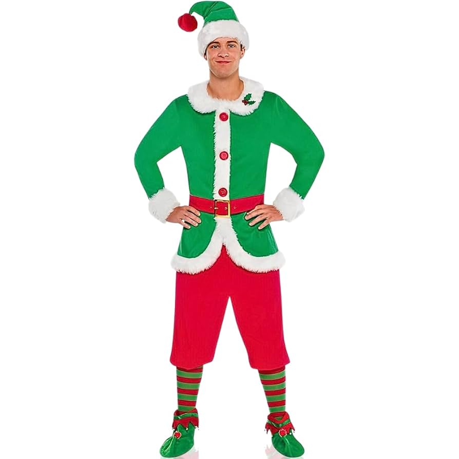 Amazon.com: Christmas Elf Costume Set - Large (42-46