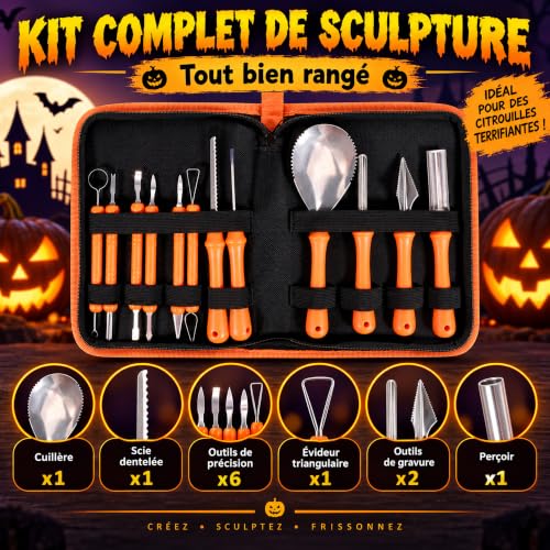 Kit sculpture citrouille Halloween