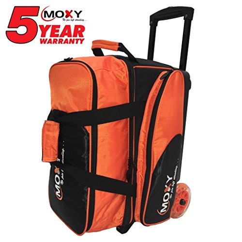 Moxy Bowling Products Blade Premium Double Roller Bowling Bag- Orange/Black