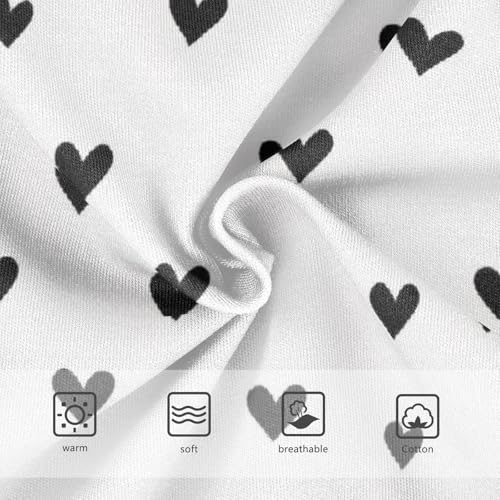 Girls' Briefs Briefs Underwear for Kid Black Heart Pattern3