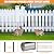 10 Pack Garden Animal Barrier Fence, 1.65inch Spike Spacing No Dig Fence, Reusable Rustproof Metal Defense Border, Dogs Rabbits Blocker Fence for Outdoor Yard, Total 10.8ft(L) x 17inch(H)