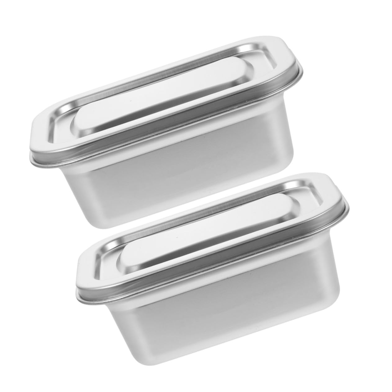 Alipis 2pièces Boîtes Inox Pour Stockage Alimentaire Avec Couvercles Hermétiques Conteneurs Réutilisables Pour Glace Maison Et Conservation Au Réfrigérateur Boîte Pour Fruits Et Légumes