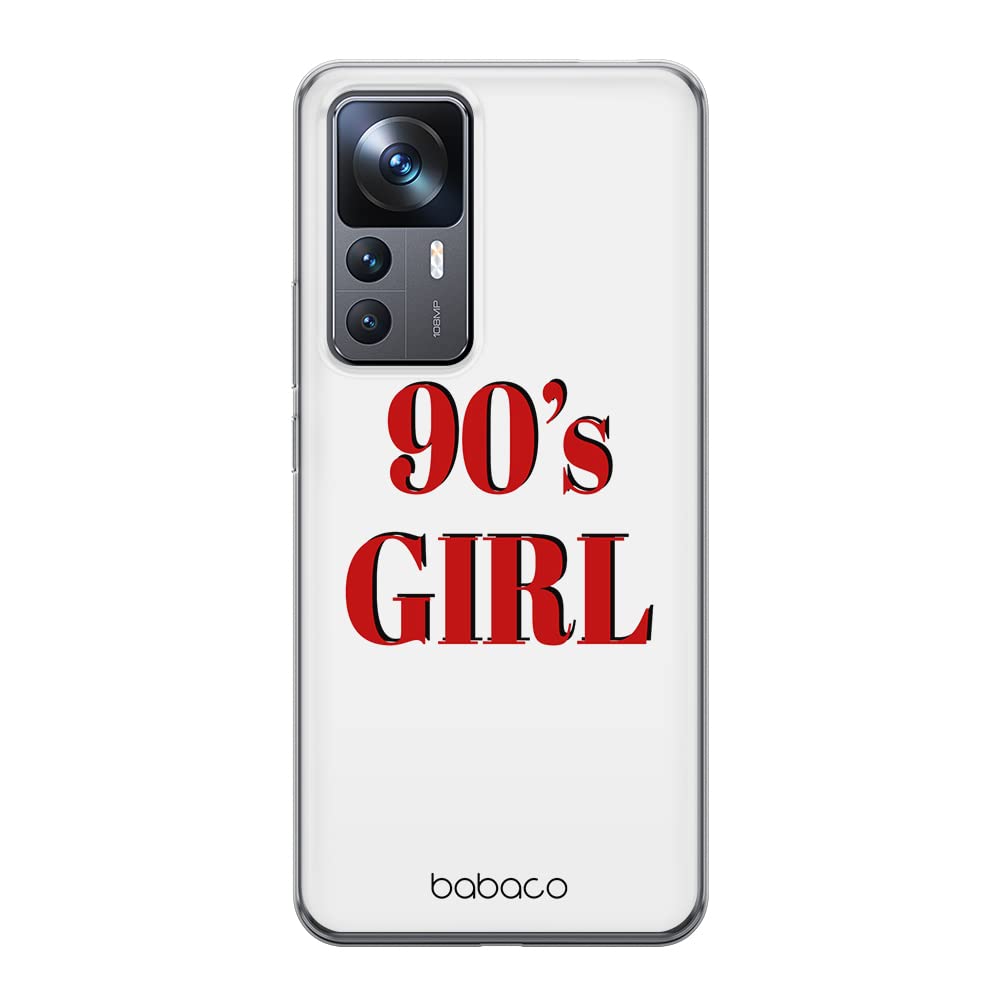 Babaco ERT GROUP mobile phone case for Xiaomi 12T/12T pro/K50 Ultra original and officially Licensed pattern 90's Girl 001 optimally adapted to the shape of the mobile phone, case made of TPU