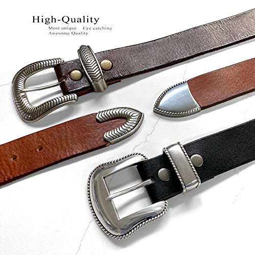 Engraved Tooled Leather Genuine Full Grain Western Strap or Belt 1-1/2" Wide2