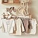 Whaline 7Pcs Baby Closet Size Dividers Clear Acrylic Infant Clothes Hanger Separators Newborn to 24 Month Clothes Dividers Thicken Wardrobe Hanger Organizers for Home Nursery Baby Clothes, 3.5 x 7Inch
