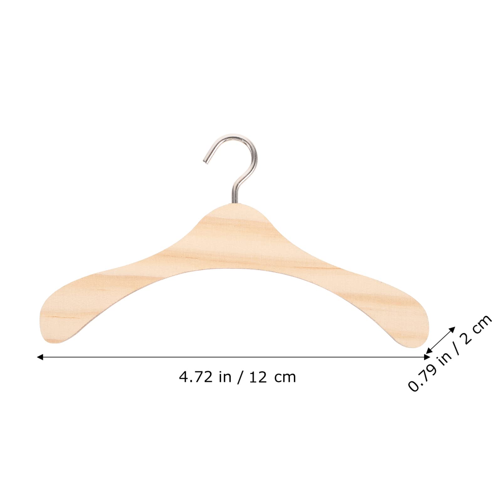 IMIKEYA 10Pcs Puppen Kleiderbügel: 12 cm Mini Kleiderbügel Puppenschrank Holz Puppenkleiderbügel - Miniaturkleiderbügel geeignet für 1/3-BJD-Puppen Puppenkleider