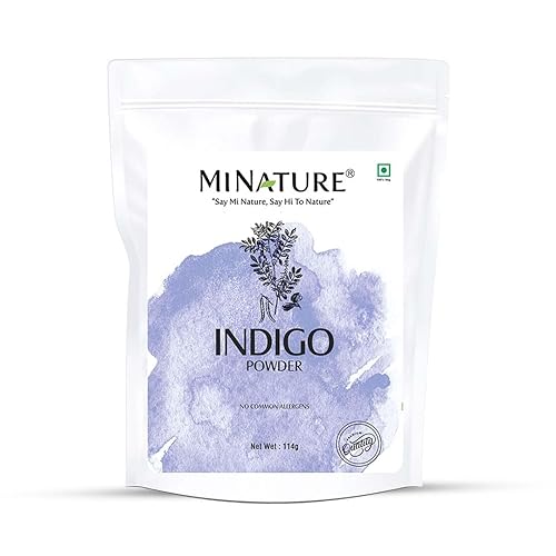 Natural Indigo Powder - 114g 4 oz - Indigofera Tinctoria Rajasthani Indigo Powder para tinte de cabello color natural de cabello por mi nature Natural Indigo Powder - 114g 4 oz - Indigofera Tinctoria Rajasthani Indigo Powder para tinte de cabello color natural de cabello por mi nature