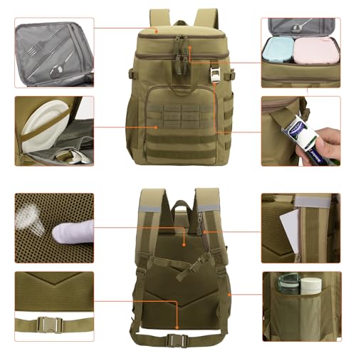 Hp hope Cool Backpack 43L Insulated Cooler Bag Picnic Bag Warming Box Cool Box Cool Backpack Large Backpack Men and Women for Camping Beach Outdoor Travel Family Picnic BBQ Stand - Image 5