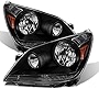 VIPMOTOZ Black Housing OE-Style Headlight Headlamp Assembly For 2005-2007 Honda Odyssey Minivan, Driver & Passenger Side