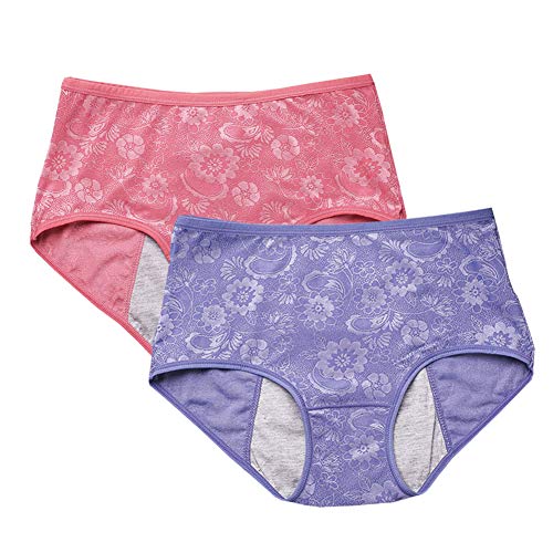 Image of YOYI FASHION Women Menstrual Period Briefs Jacquard Easy Clean Panties US Size XXS-5XL /12