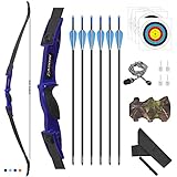 ASDW Archery Bow Set Recurve Bow and Arrow Youth Bow and Arrow Beginner Bow Set Takedown Bow and...