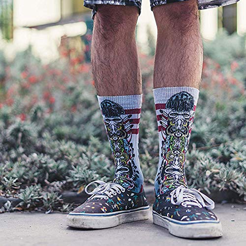 MERGE4 Jeff Ament M.P.S. Black Red Unisex Artist Crew Sock4