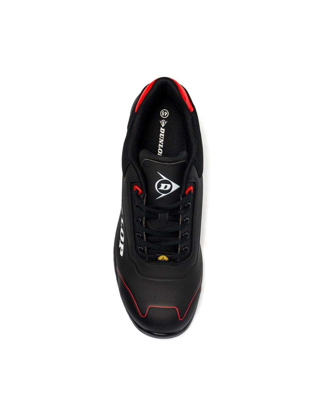 DUNLOP Zapato de Seguridad Matt Negro S3, Microfibra + TPU, Puntera en Fibra de Vidrio, ESD
