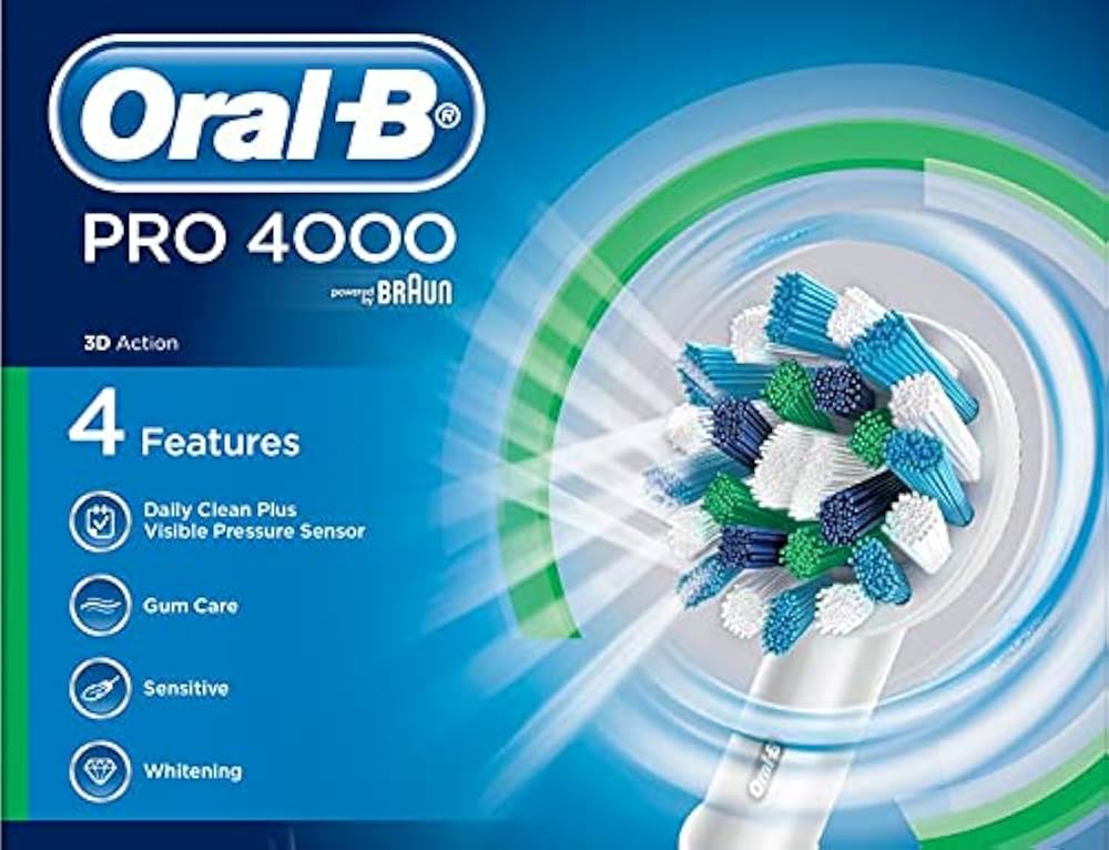 【新品未使用】BRAUN Oral-B PRO4000 Oral-B Pro 4000 Electric Rechargeable Toothbrush Ultrasonic
