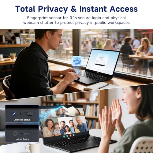 Image of NIMO 15.6 inch IPS FHD-Student-Laptop, Intel Twin Lake N150 (4 Cores Up to 3.6GHz) with 2-Years-Warranty, 65W Type-C, Fingerprint, Backlit Keyboard, 53.58Wh Battery 4GB RAM 128GB SSD for Office