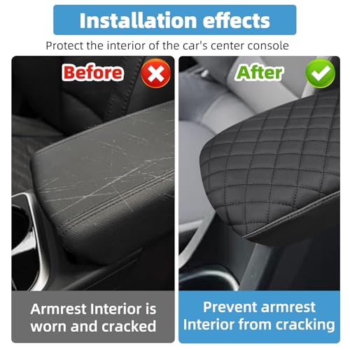Image of Center Console Armrest Cover for Hyundai Sonata 2015 2016 2017 2018 2019 Fully Covered Anti-Scratch Protector Interior Accessories