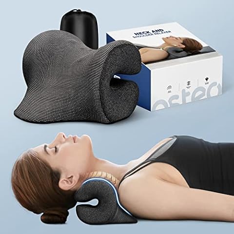Osteo Neck Stretcher with Magnetic Therapy Cover, 2 Modes[Gentle/Strong] Pain Relief Cervical Traction Device, No Smell Neck and Shoulder Relaxer, Chiropractic Pillow for TMJ Headache Spine Alignment Cover