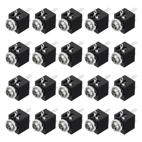 MECCANIXITY 20 Piezas Conector Jack Audio Hembra 3.5mm miniatura 1