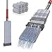 Wischmopp mit Auswringfunktion, MASTERTOP Handfreier Bodenwischer Flachmopp mit 6 Mikrofaser Mopp Pads, Trockenmop Wischer Boden für Bodenreinigung Hartholz Laminat Fliesen - Grau + Rot Boden/Deckenablauf günstig Kaufen-Wischmopp mit Auswringfunktion, MASTERTOP Handfreier Bodenwischer Flachmopp mit 6 Mikrofaser Mopp Pads, Trockenmop Wischer Boden für Bodenreinigung Hartholz Laminat Fliesen - Grau + Rot