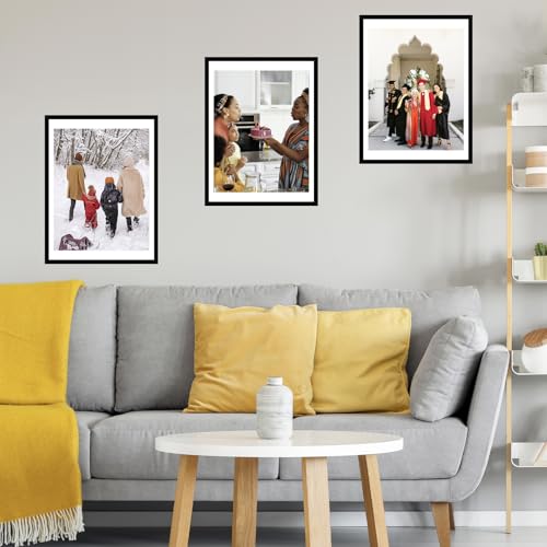 Image of JCJMY 19.25x26.75 Puzzles Frame Black, Display 18x24 with Mat or 19.25 x 26.75 without, Wall Hanging 19.25 by 26.75 Picture Frame for Poster Photo Canvas Picture Puzzles, Black