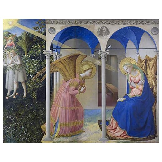 Fra Angelico The Annunciation Museo Nacional del Prado 30" x 24" Fine Art Giclee Canvas Print Reproduction (Unframed)