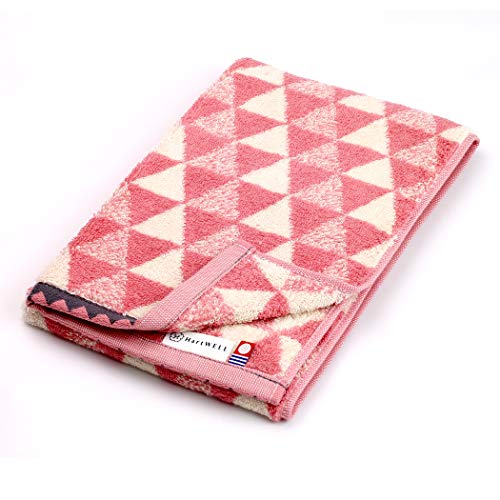 今治タオル トライアングル フェイスタオル ピンク 【 ハートウエル 吸水 タオル タオル地 洗顔 スポーツタオル 汗拭きタオル 】