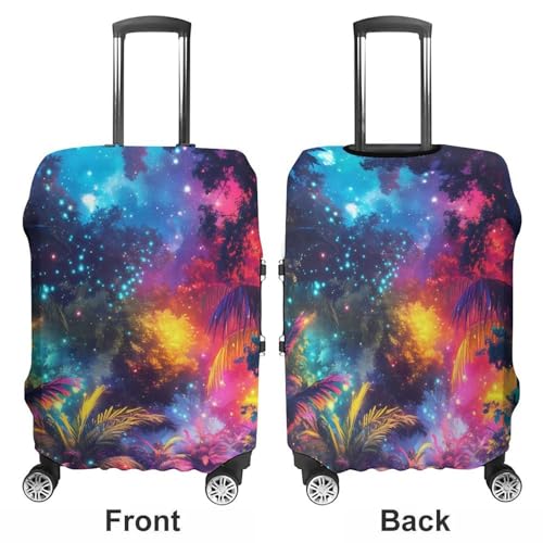 Fantastic Starry Forests Travel Luggage Cover Suitcase Protector Baggage Covers for Men Women S3