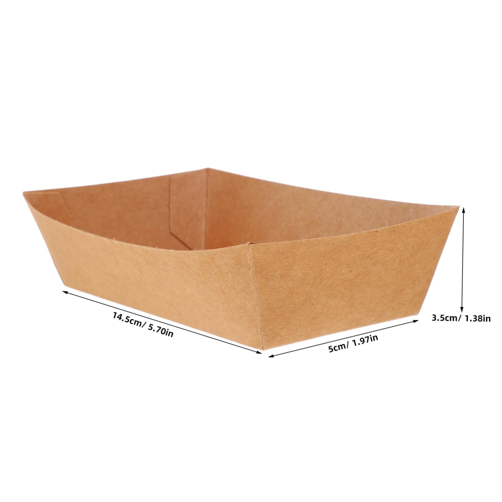100Pcs Disposable Food Boats Kraft Sushi Platter Trays for Appetizers Snacks and Party Serving and Portable for Events