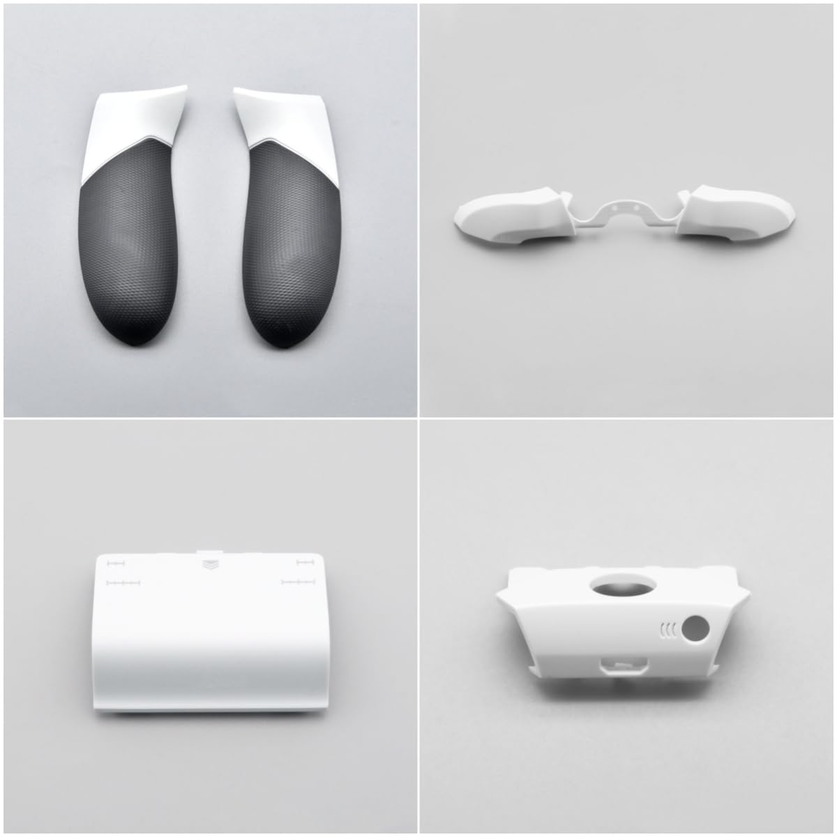 Kit de Carcasa Completa de Repuesto para Xbox One Elite 1er Mando - Incluye Cubierta de Cáscara Marco Central Rieles Laterales Botones ABXY Parachoques LB RB Accesorios (Blanco)