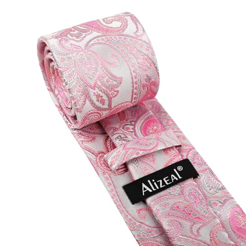 Image of Alizeal Mens 3.15'' Vintage Paisley Tie Pocket Square Set | Elegant Perfect for Banquet Wedding and Party